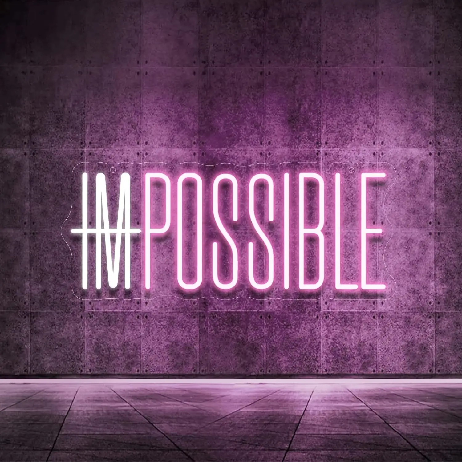 Home Gym Neon Sign - I'm Possible Neonschild Party Dimmbares LED-Neonlicht