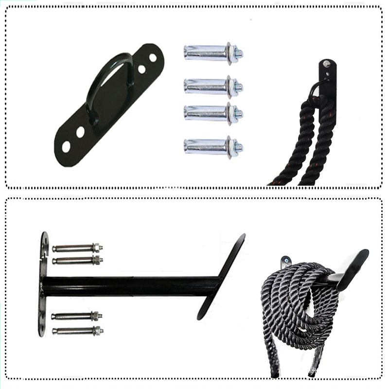 Battle Rope Heavy - Wandmontierte Kampfseil-Halterung Trainingsseil-Halter Schwerlast-Seilaufbewahrungsregal Sandsack-Hängematte Wandhaken