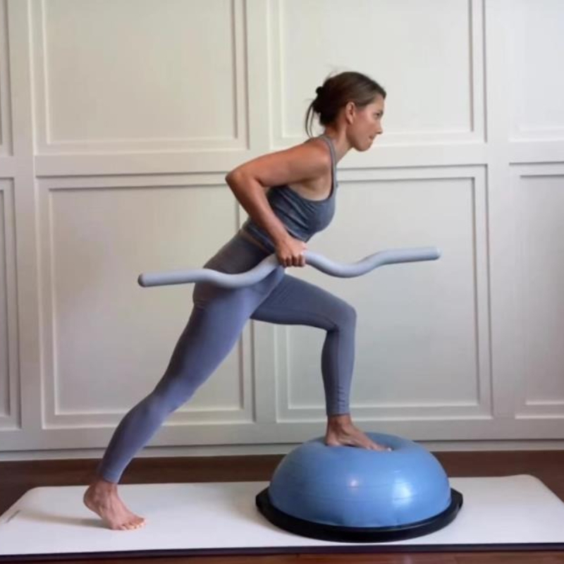Home Gym Yoga - Gewichtete Pilates-Stange mit Silikonüberzug, Krafttrainingsstange, Heimfitnessgerät,