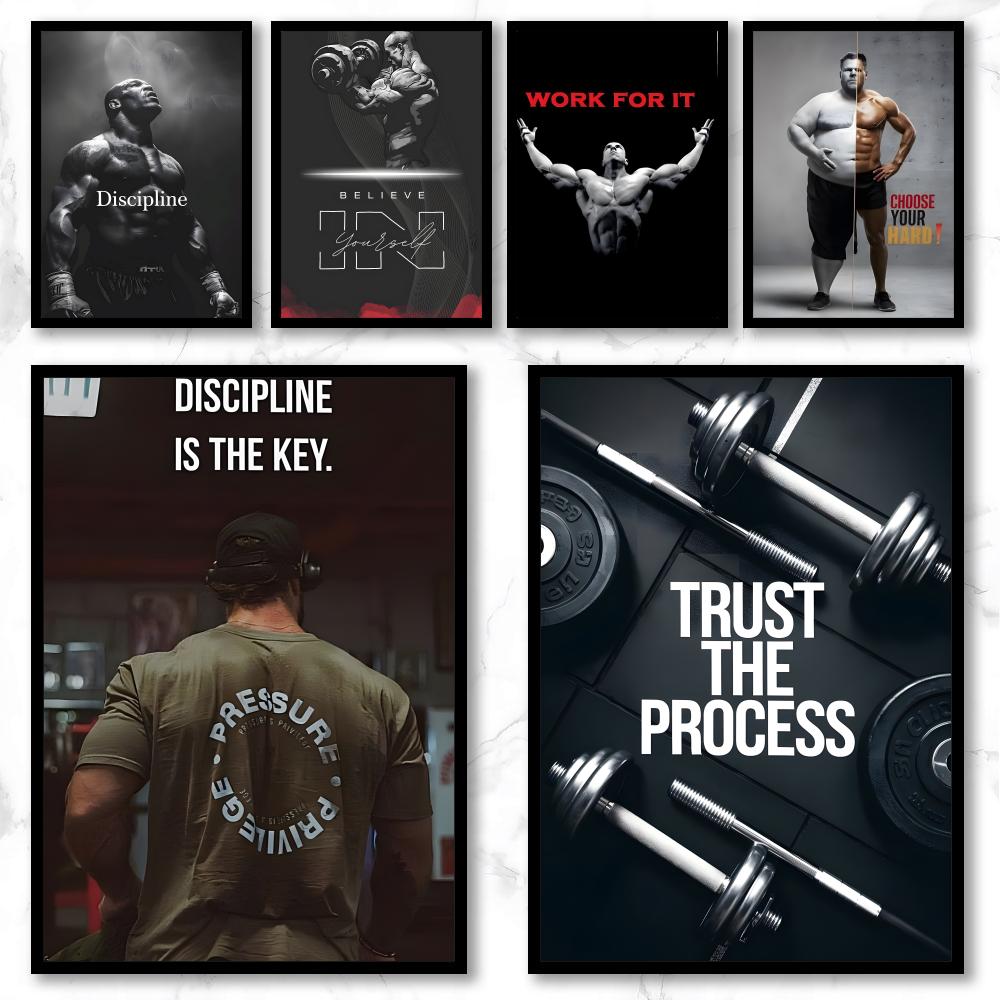 Home Gym Yoga - Kunst-Poster zur Fitness-Motivation, zeitgenössische Graffiti-Kunstposter, schicke