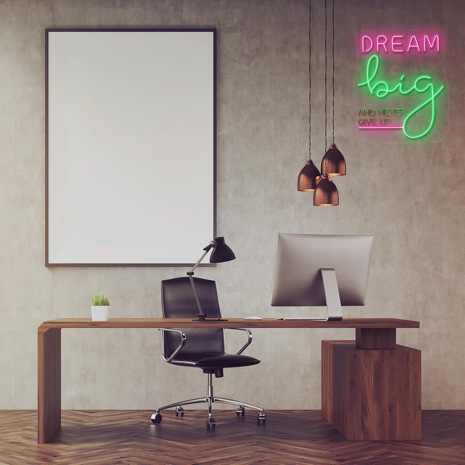 Dream Big Neon-Schild Motivier – Home Gym Neon Sign Bewertung und Preis