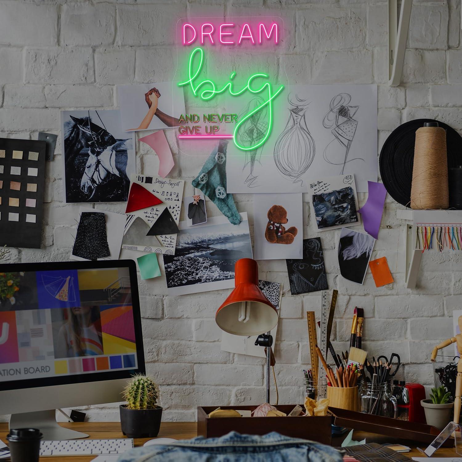 Dream Big Neon-Schild Motivier – Home Gym Neon Sign Bewertung und Preis