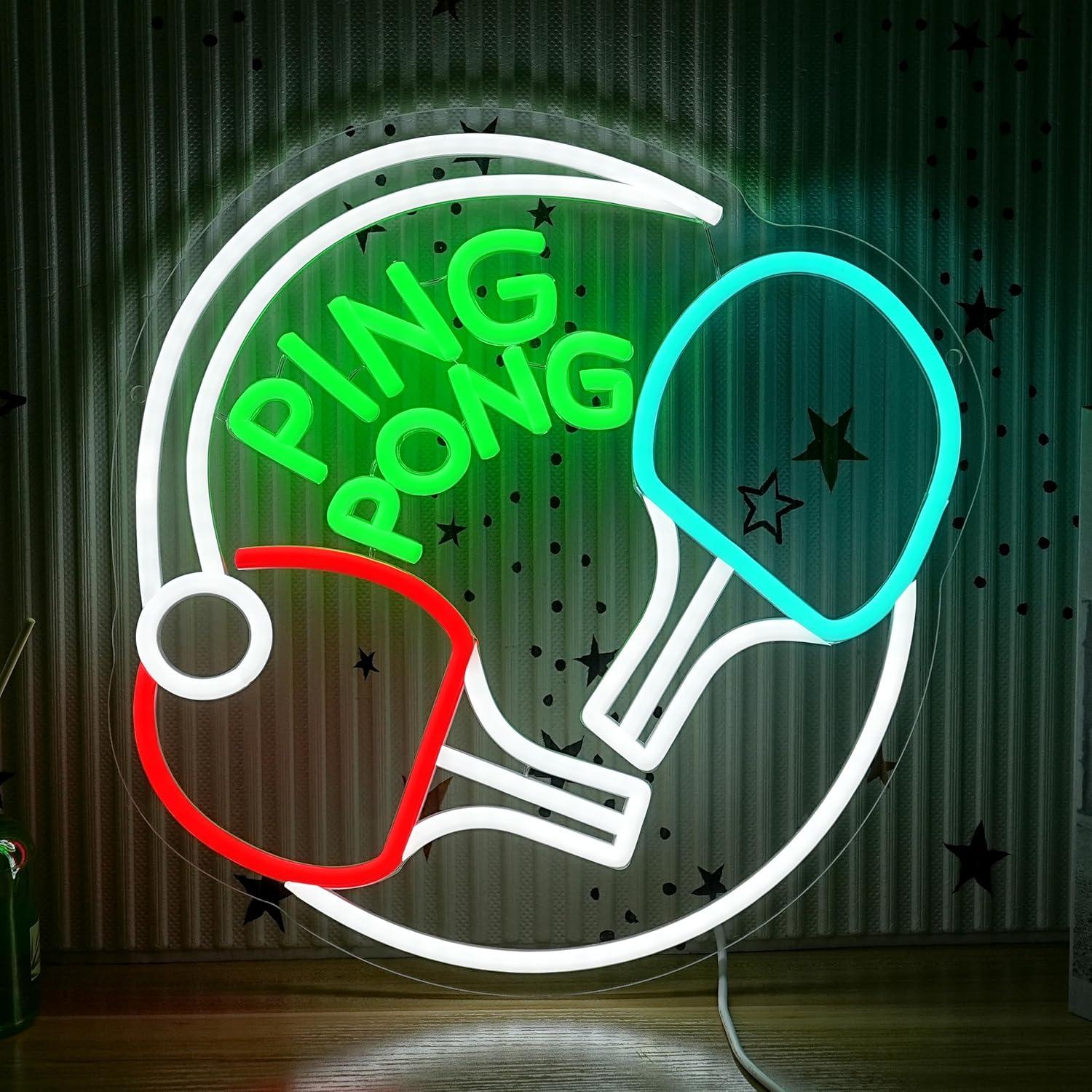 Ping-Pong Neon-Schild USB Dimm – Home Gym Neon Sign Bewertung und Preis